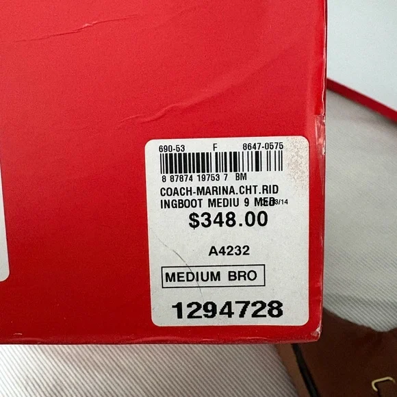 Coach Marina Calf Size 9 boots - Picture 7 of 7